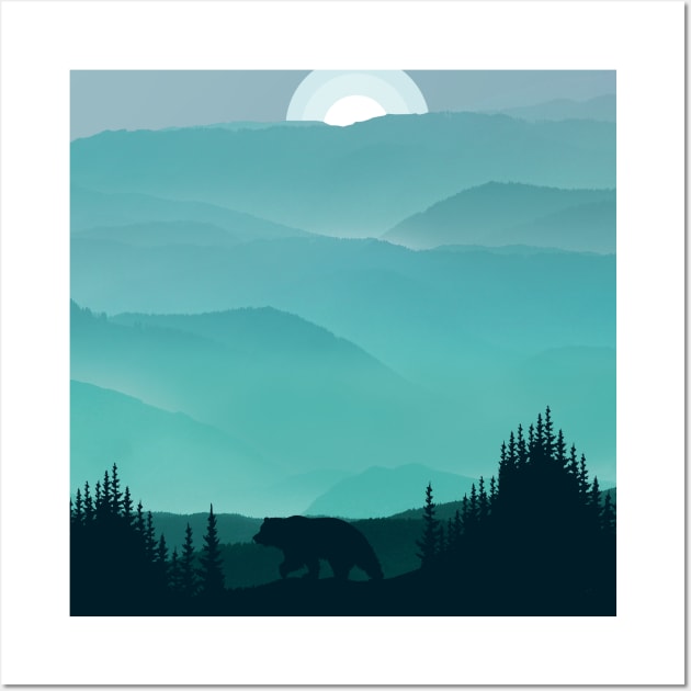 Smoky Mountains National Park Mountain Wall Art by Tonibhardwaj